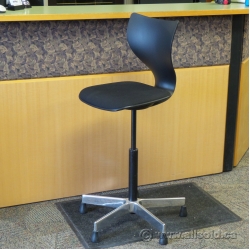 Labofa Cobra Black Stationary Adjustable Height Drafting Stool